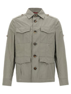 Zweifarbige Baumwoll-Shell-Jacke