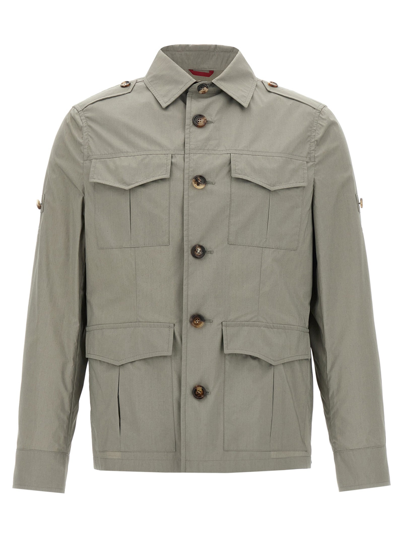 Zweifarbige Baumwoll-Shell-Jacke