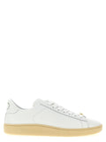 Weiße Kalbsleder Low-Top-Sneaker