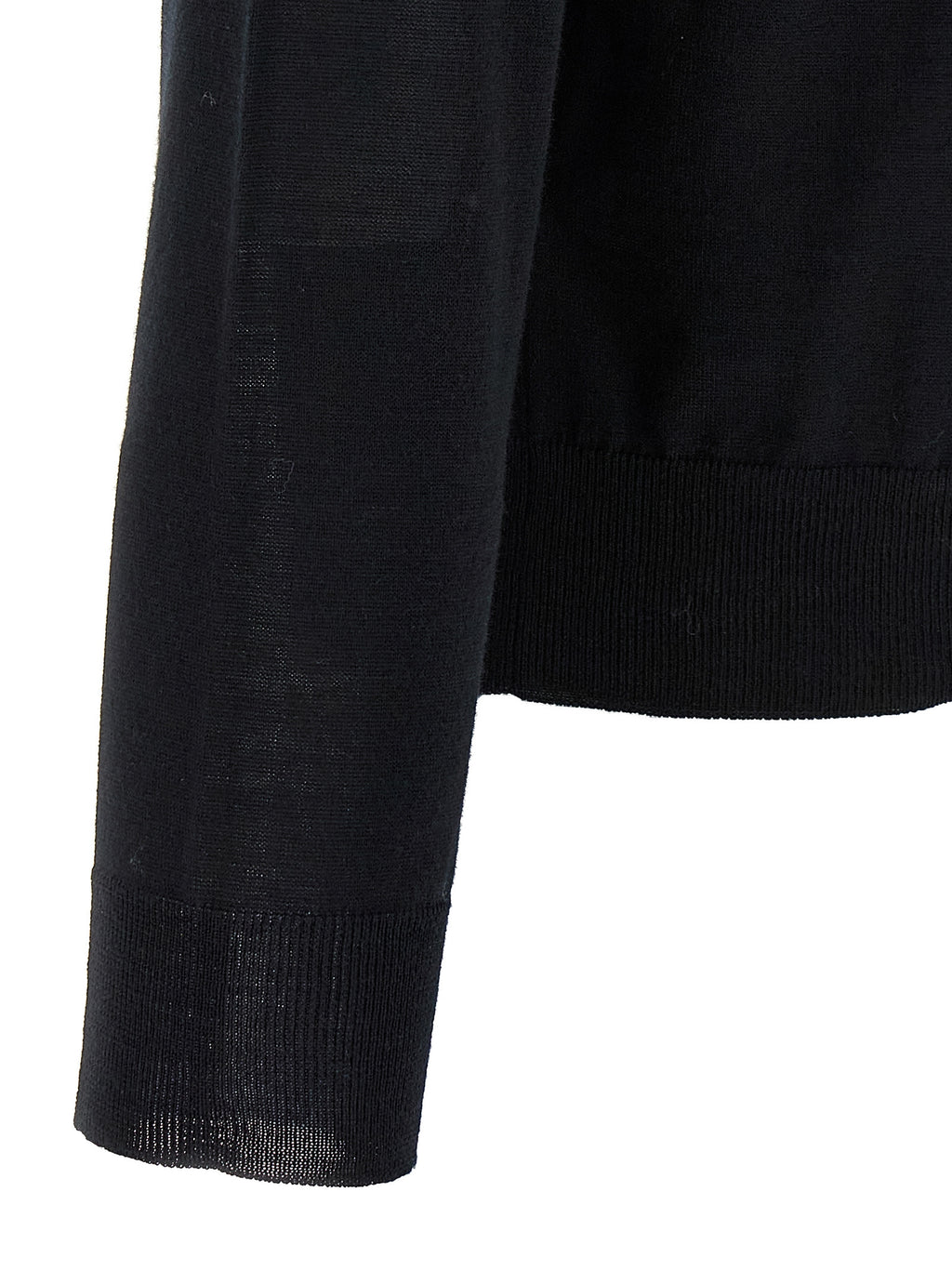 Schwarzer Cardigan aus Schurwolle