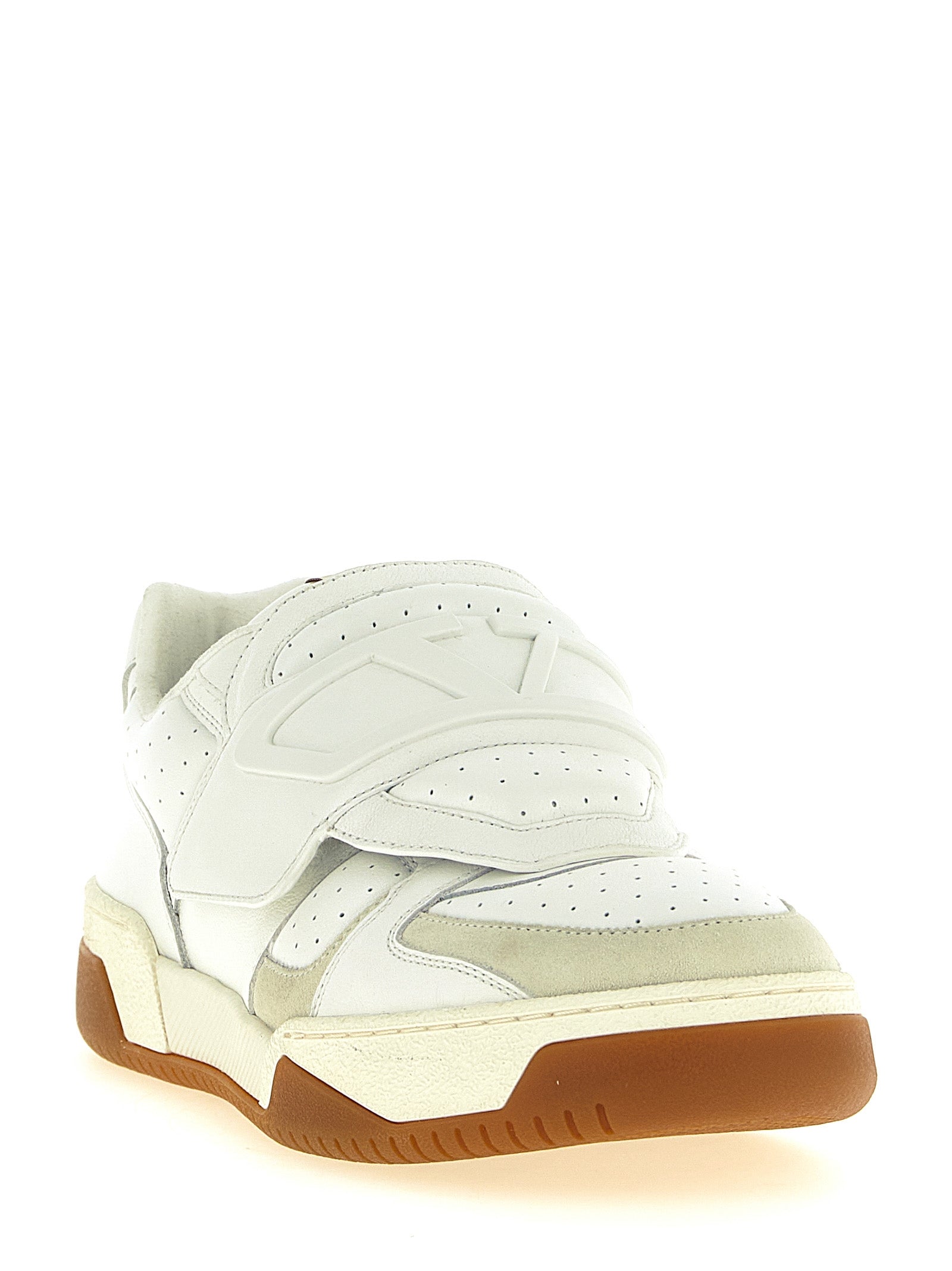 Weiße Leder-Athletic-Sneaker