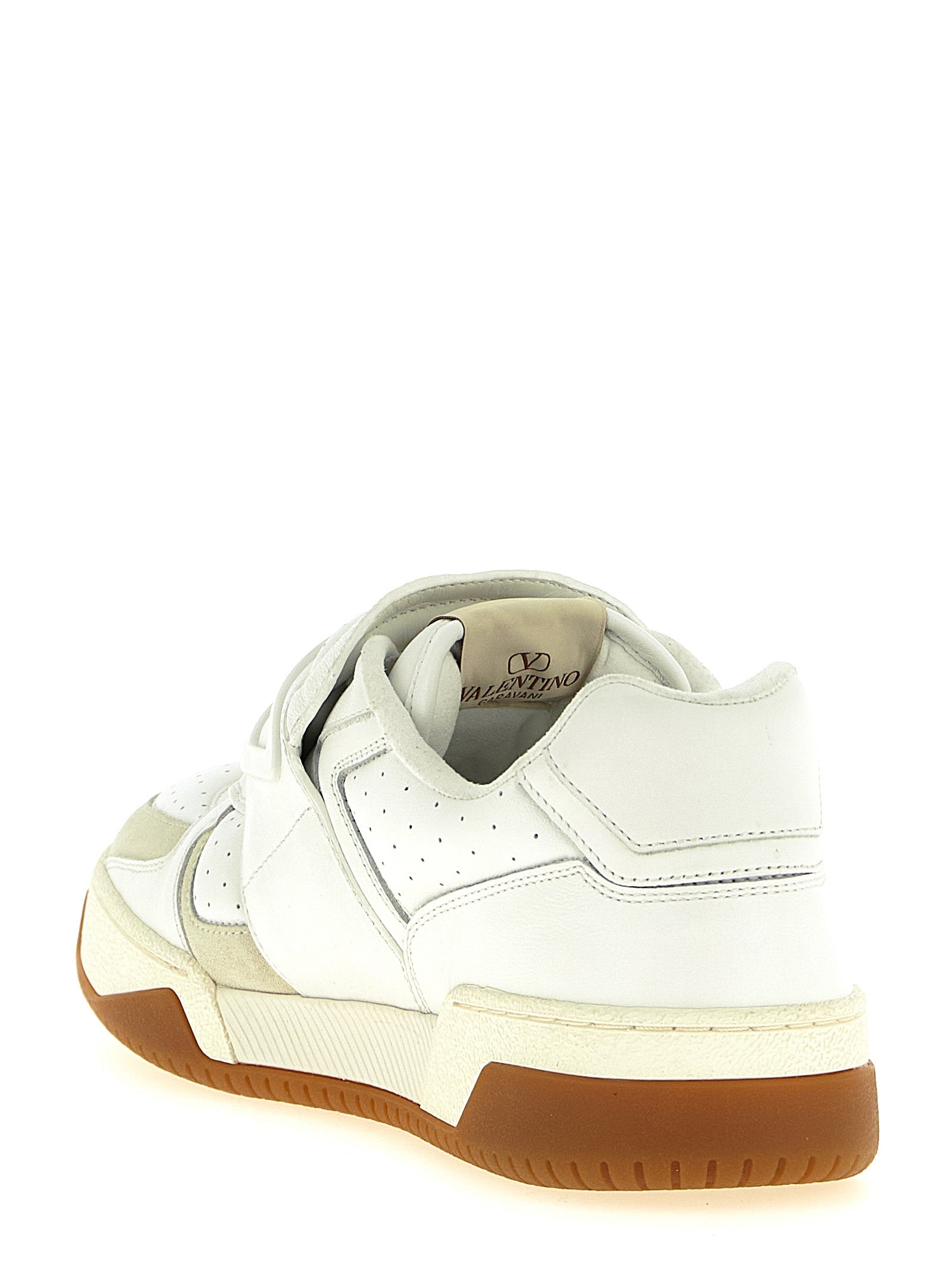 Weiße Leder-Athletic-Sneaker