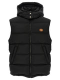 Schwarze ärmellose Jacke aus Polyamid