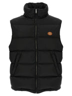 Schwarze ärmellose Jacke aus Polyamid