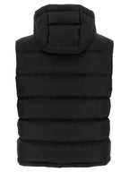 Schwarze ärmellose Jacke aus Polyamid