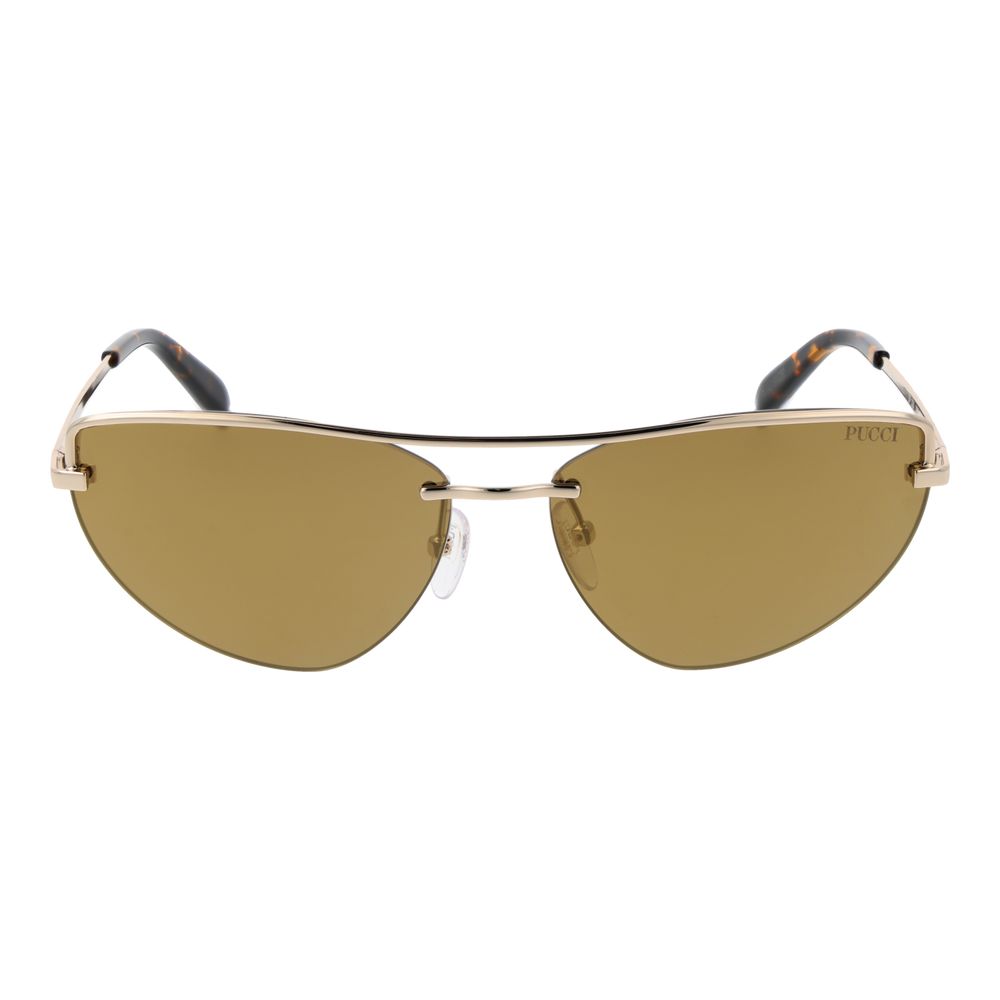 Goldfarbene Sonnenbrille aus Metall 1066390