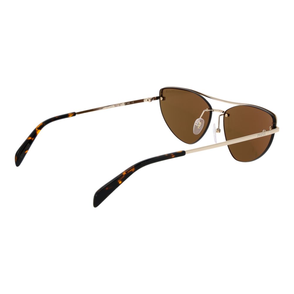Goldfarbene Sonnenbrille aus Metall 1066390