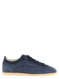 Blaue Kalbsleder Low-Top-Sneaker