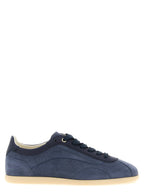 Blaue Kalbsleder Low-Top-Sneaker