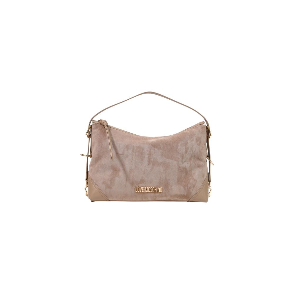 Beige Polyester Handtasche