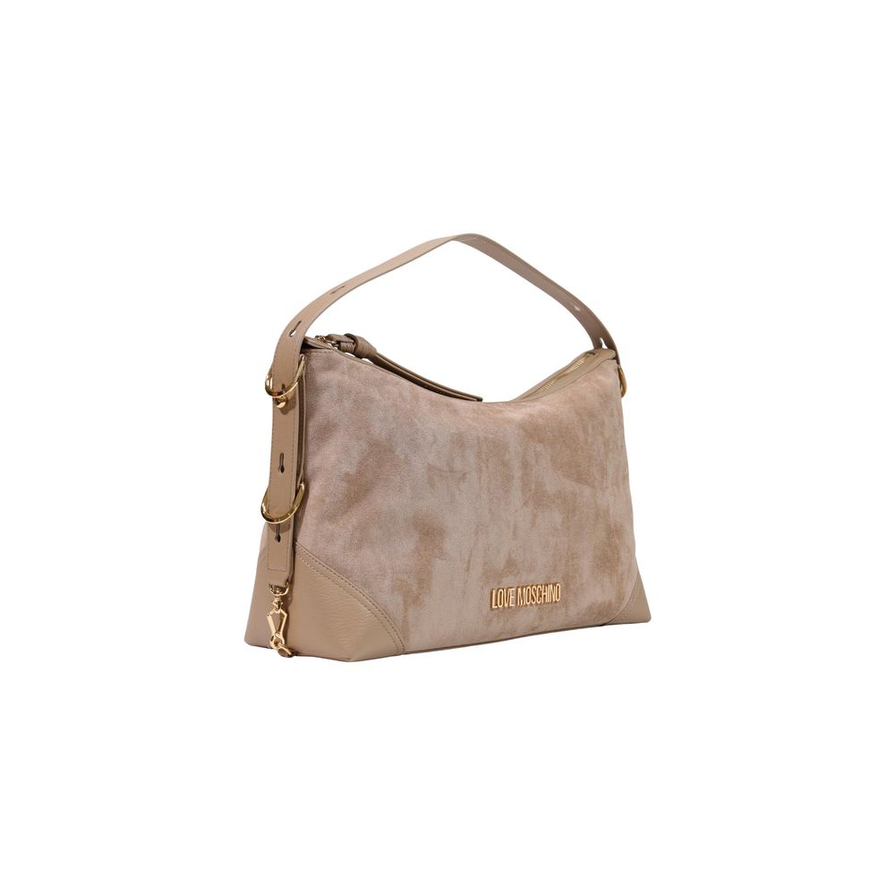 Beige Polyester Handtasche