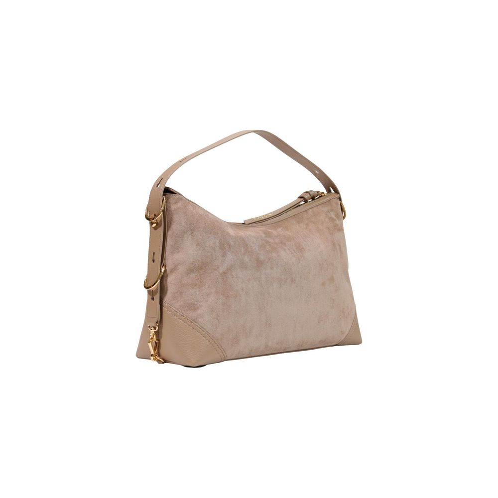 Beige Polyester Handtasche