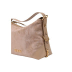 Beige Polyester Handtasche