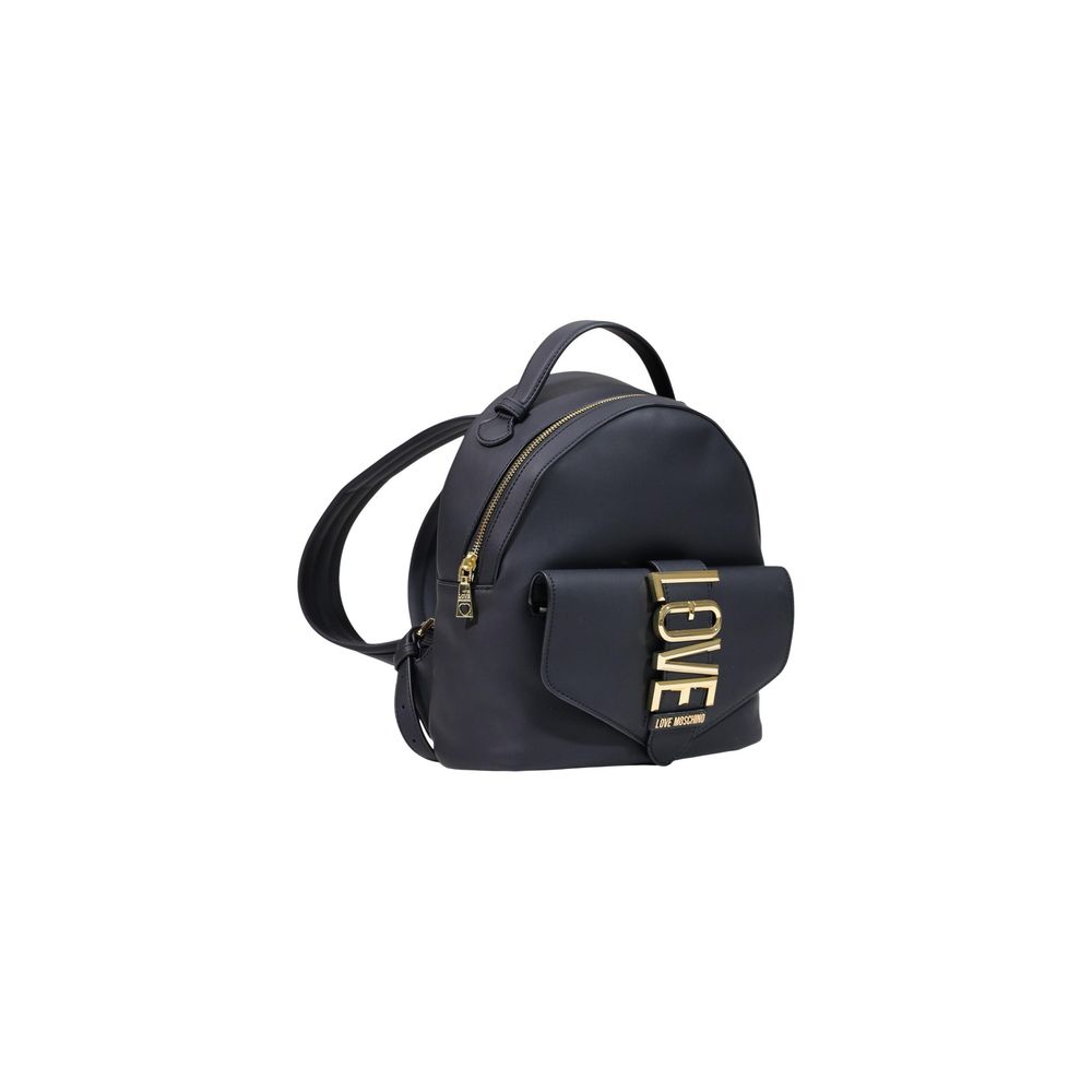 Schwarzer Rucksack aus Polyethylen