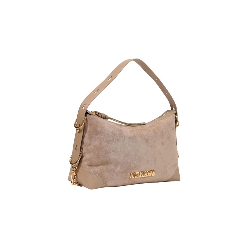 Beige Polyester Handtasche