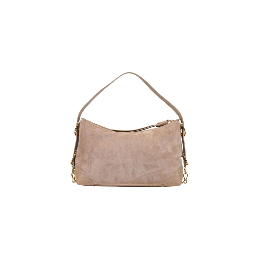 Beige Polyester Handtasche