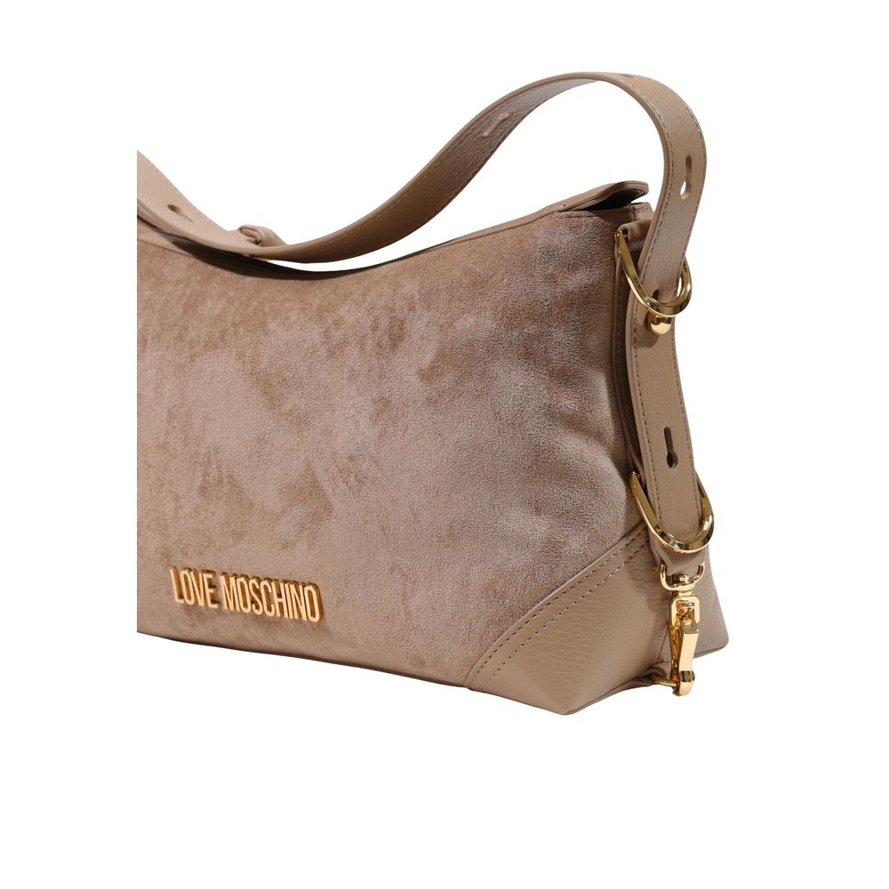 Beige Polyester Handtasche