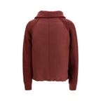 Bordeaux Polyester Jacke in voller Länge