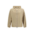 Beige Nylon Shell Jacke