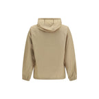 Beige Nylon Shell Jacke