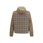 Braune Nylon-Shell-Jacke