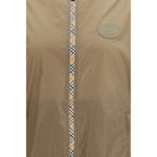 Braune Nylon-Shell-Jacke