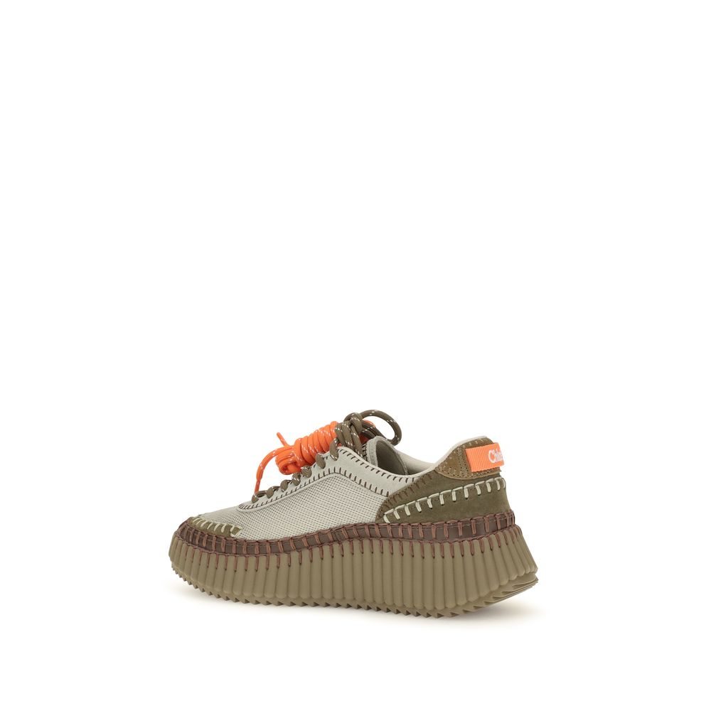 Zweifarbige Sneaker aus Polyurethan