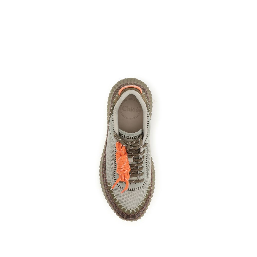 Zweifarbige Sneaker aus Polyurethan