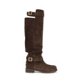 Braune Kalbsleder Bos Taurus Overknee-Stiefel