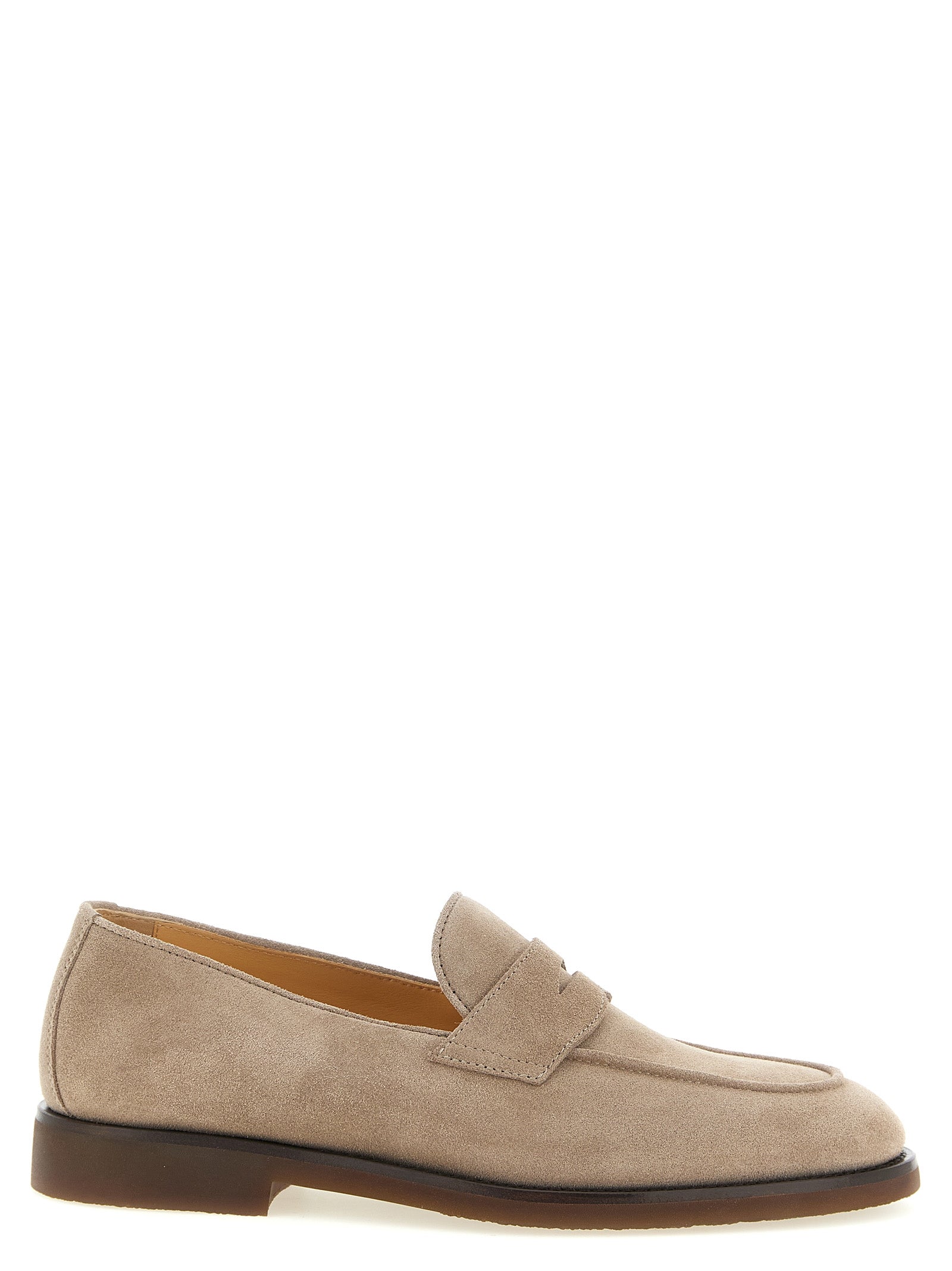 Graue Kalbsleder-Slipper