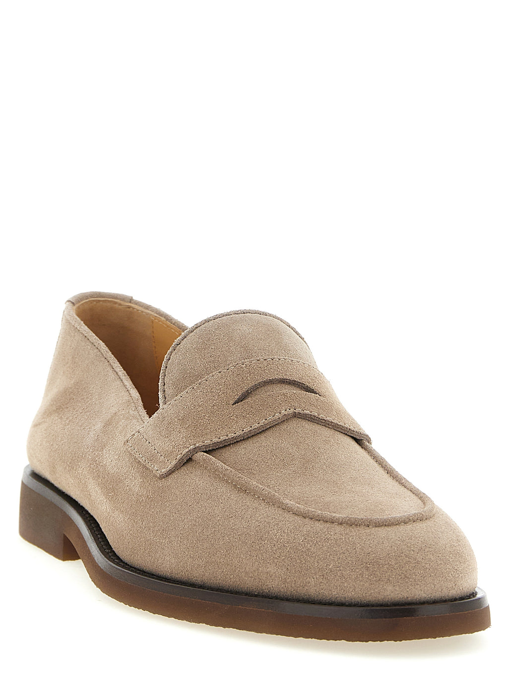Graue Kalbsleder-Slipper