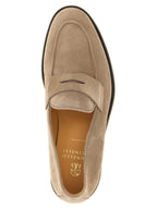 Graue Kalbsleder-Slipper