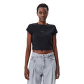 Schwarzes Baumwoll-T-Shirt