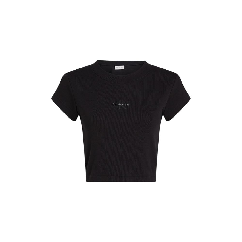 Schwarzes Baumwoll-T-Shirt