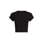 Schwarzes Baumwoll-T-Shirt