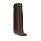 Braune Kalbsleder Bos Taurus High Heel Stiefel