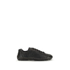 Schwarze Bos Taurus Kalbsleder Low-Top-Sneaker