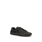 Schwarze Bos Taurus Kalbsleder Low-Top-Sneaker