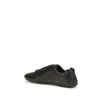 Schwarze Bos Taurus Kalbsleder Low-Top-Sneaker