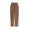 Braune Viskose-Freizeithose