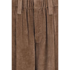 Braune Viskose-Freizeithose