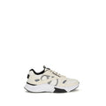 Weiße Stoff-Sneaker mit niedrigem Schaft