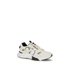 Weiße Stoff-Sneaker mit niedrigem Schaft