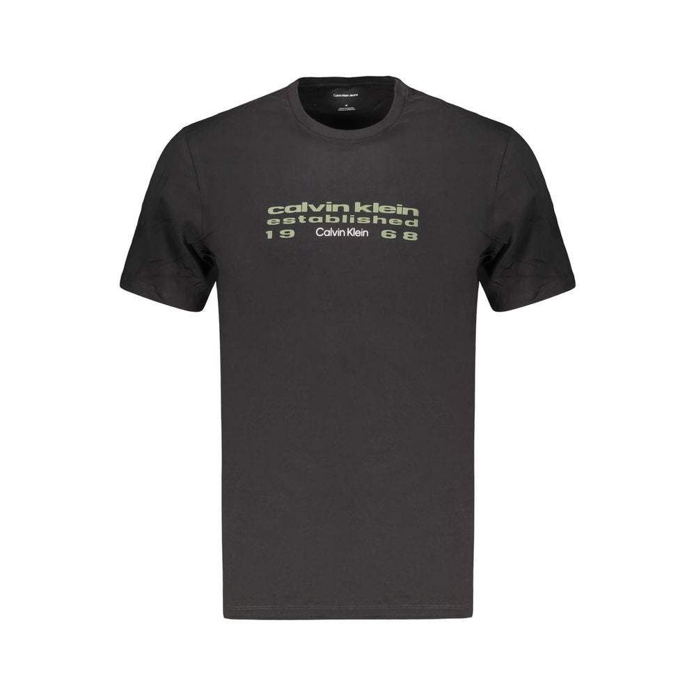 Schwarzes Baumwoll-T-Shirt für Herren
