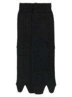 Schwarze Wollsocken