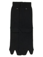 Schwarze Wollsocken