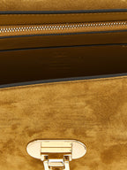 Beige Kalbsleder Umhängetasche