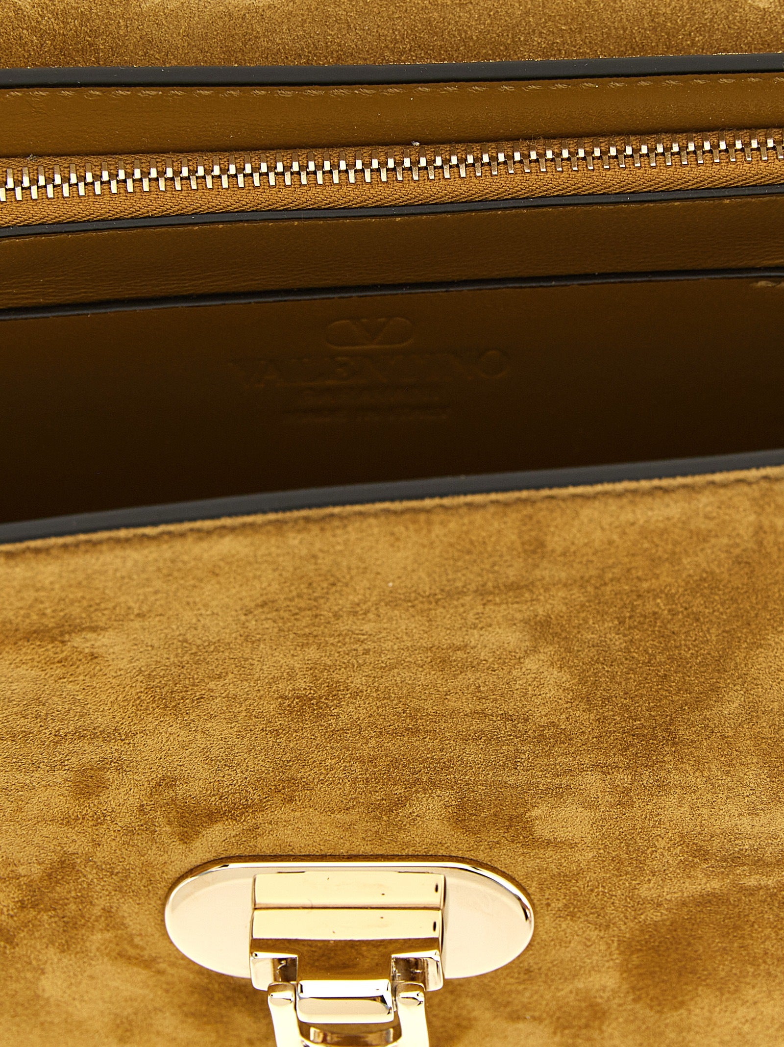 Beige Kalbsleder Umhängetasche