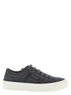 Graue Low-Top-Sneaker aus reiner Schurwolle