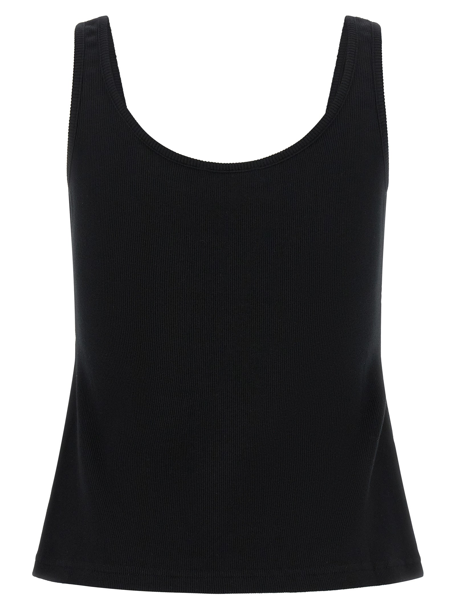Schwarze Baumwoll-Tanktops